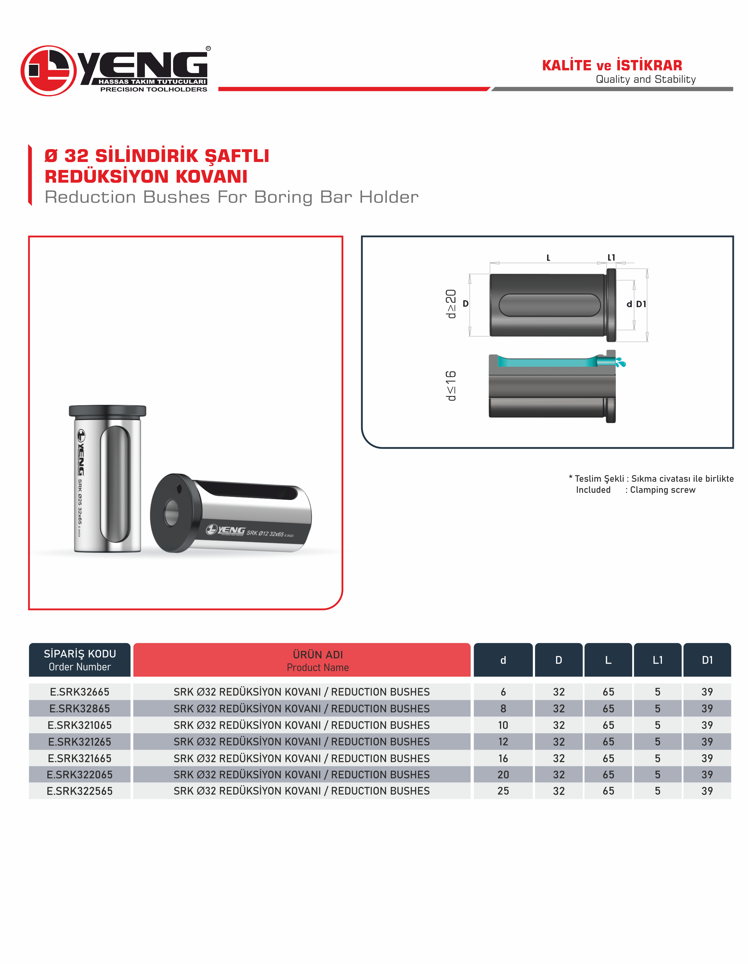 Ø32 Reduction Bushes For Boring Bar Holder